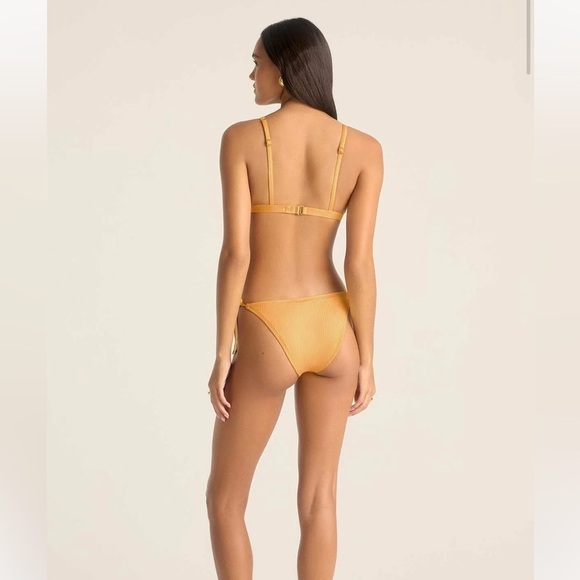 Vitamin A “Moss Bikini” Top & Bottom in Creamsicle EcoRib - Picture 2 of 9